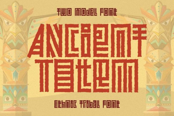 Ancient Totem: A Tribal Display Font for Digital Branding