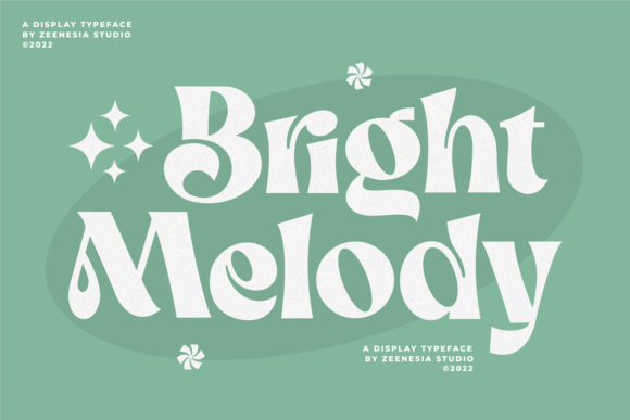 Bright Melody: A Vintage-Style Display Font for Bold Branding