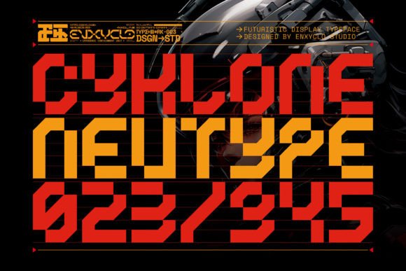 CYKLONE: A Futuristic Display Font for Modern Editorial Design