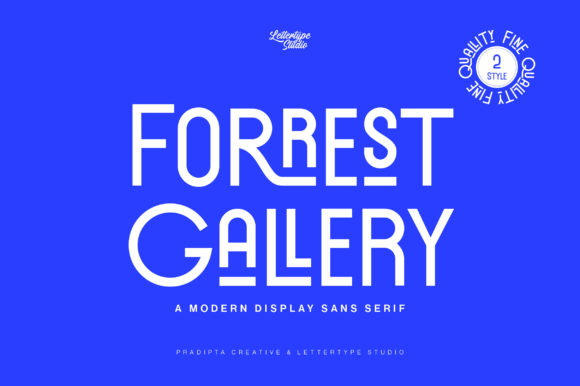 Forrest Gallery Font for Modern Craft and Design Projects