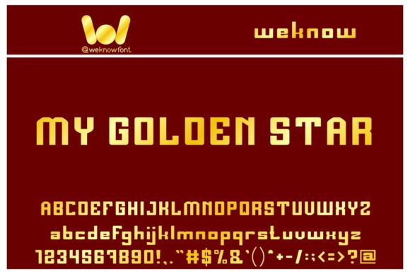 My Golden Star: A Display Font That Elevates Branding