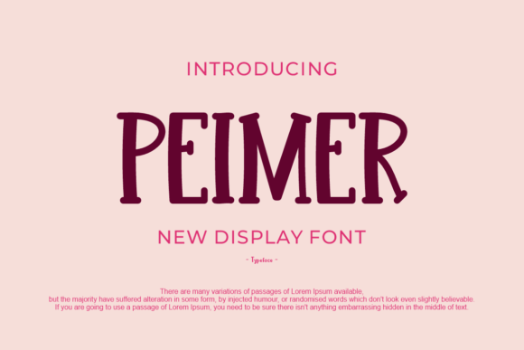 Peimer: The Whimsical Display Font for Scroll-Stopping Visuals