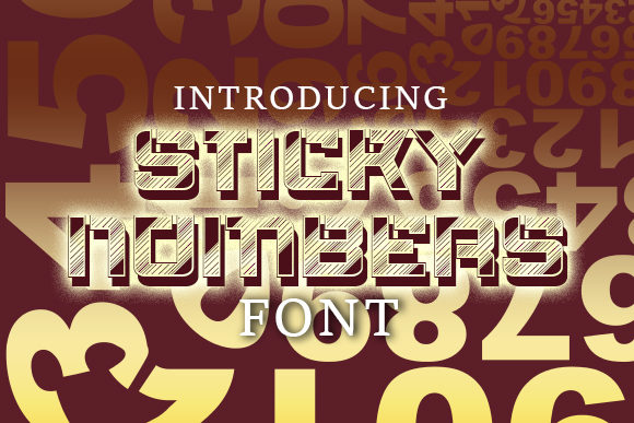Sticky Numbers: A Modern Display Font for Bold Branding