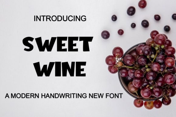 Sweet Wine Font for Digital Creativity
