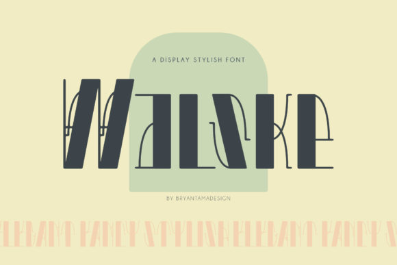 Walske Display Font for Handmade and Commercial Craft Projects